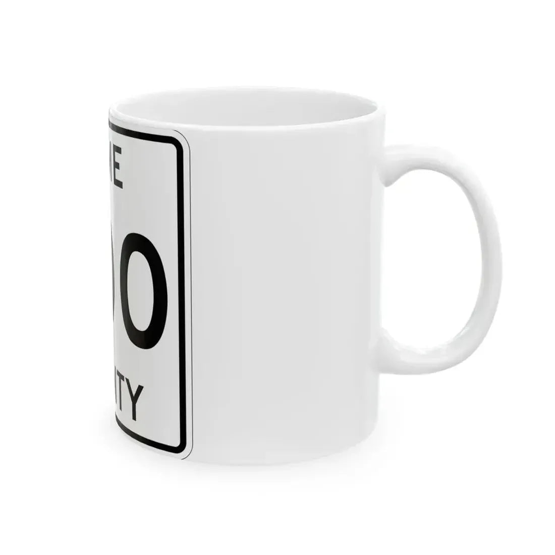 White County Plate Template (Michigan) (Road Sign) White Coffee Mug - Go Mug Yourself
