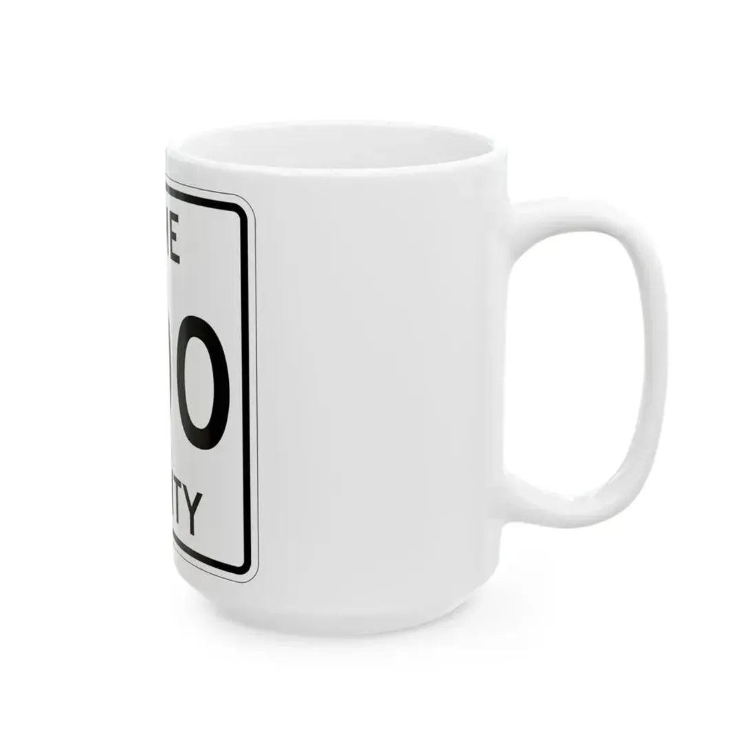 White County Plate Template (Michigan) (Road Sign) White Coffee Mug - Go Mug Yourself