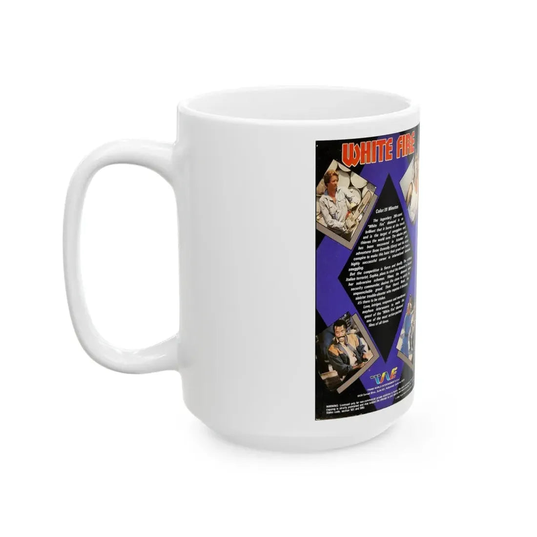 WHITE FIRE WITH ROBERT GINTY (VHS COVER) - White Coffee Mug - Go Mug Yourself