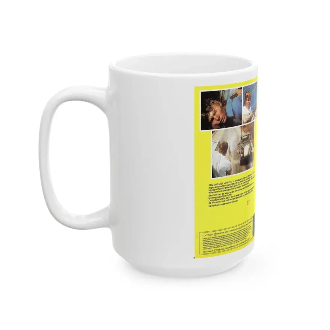 WHITE LINE FEVER (VHS COVER) - White Coffee Mug - Go Mug Yourself