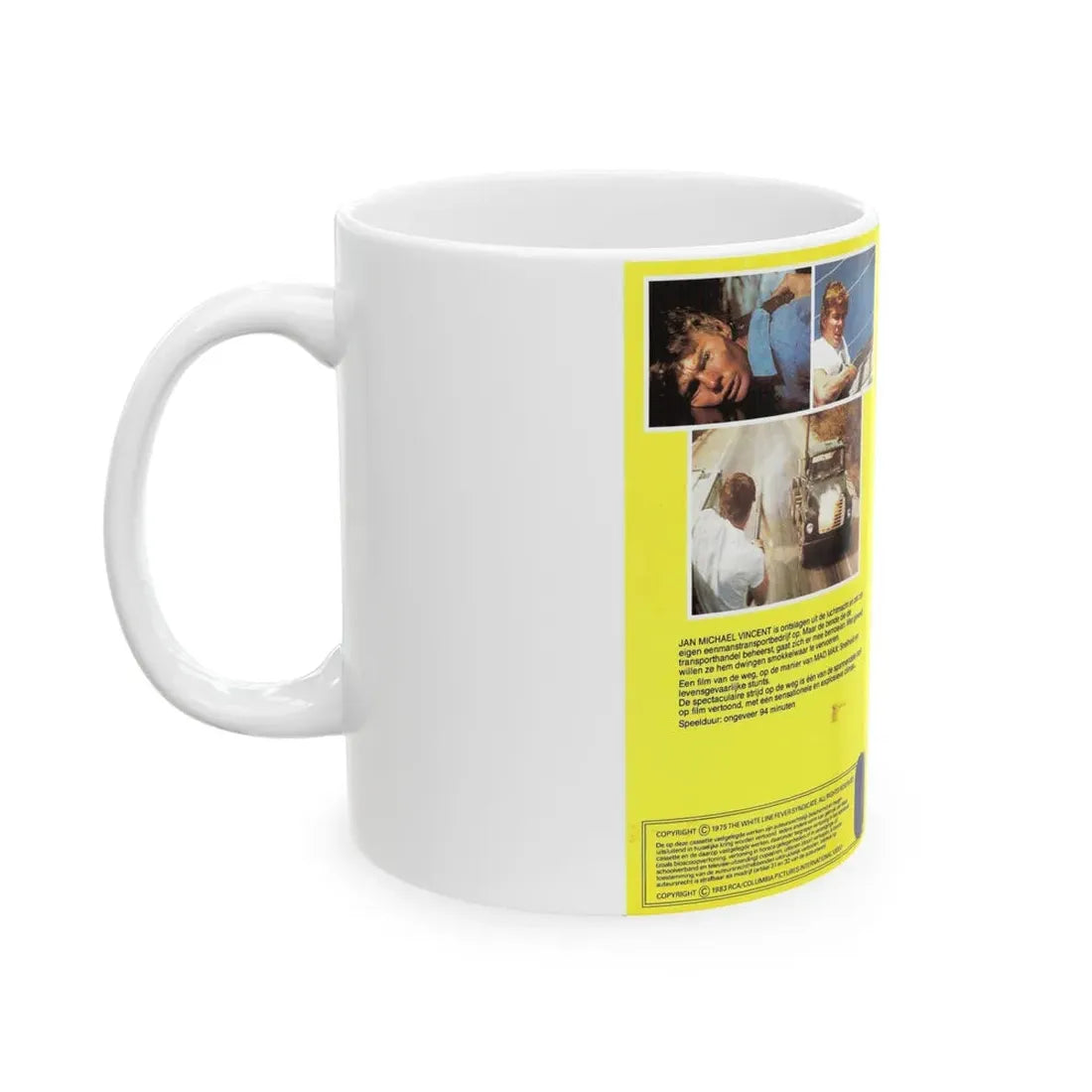 WHITE LINE FEVER (VHS COVER) - White Coffee Mug - Go Mug Yourself
