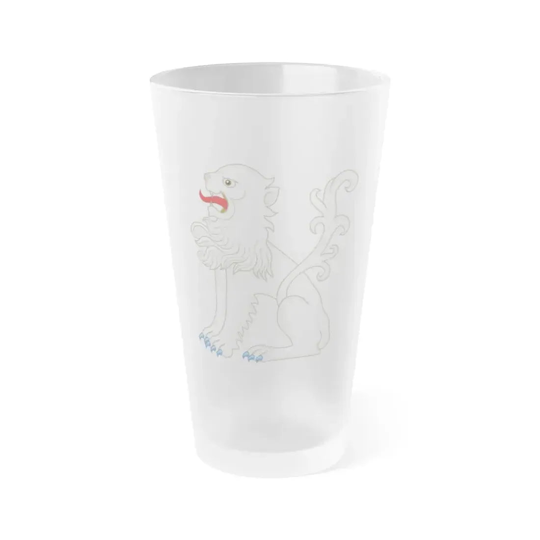 White Lion of Mortimer Badge of Edward IV - Frosted Pint Glass 16oz 16oz Frosted - Go Mug Yourself