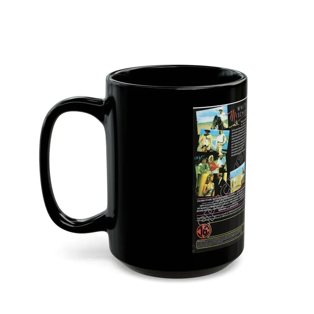 WHITE MISCHIEF (VHS COVER) - Black Coffee Mug - Go Mug Yourself