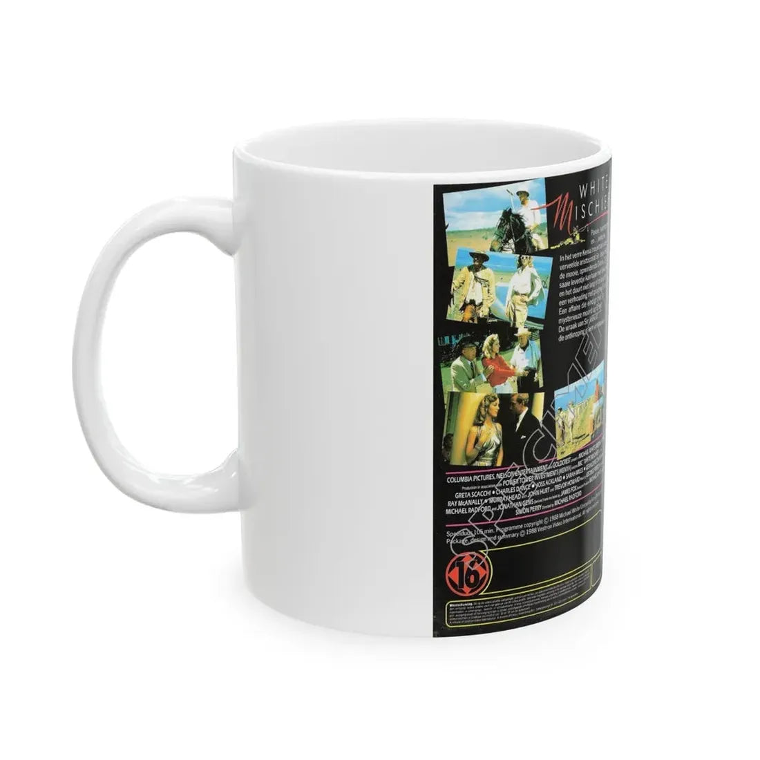 WHITE MISCHIEF (VHS COVER) - White Coffee Mug - Go Mug Yourself