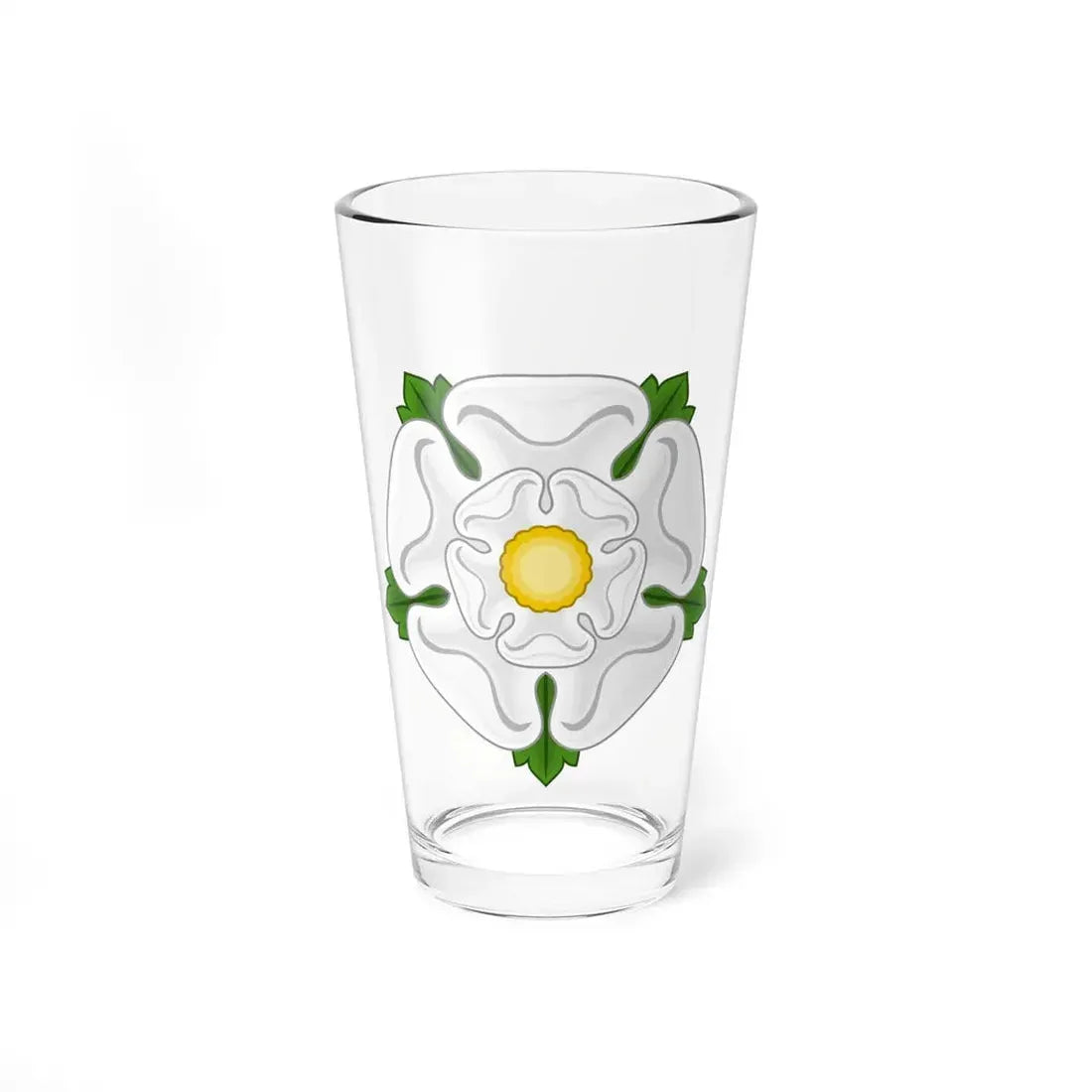 White Rose Badge of York - Pint Glass 16oz 16oz - Go Mug Yourself