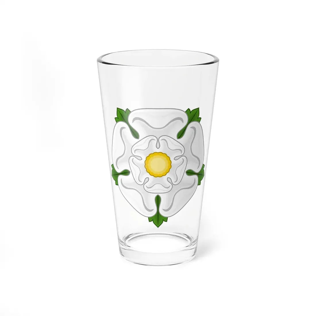 White Rose Badge of York - Pint Glass 16oz 16oz - Go Mug Yourself