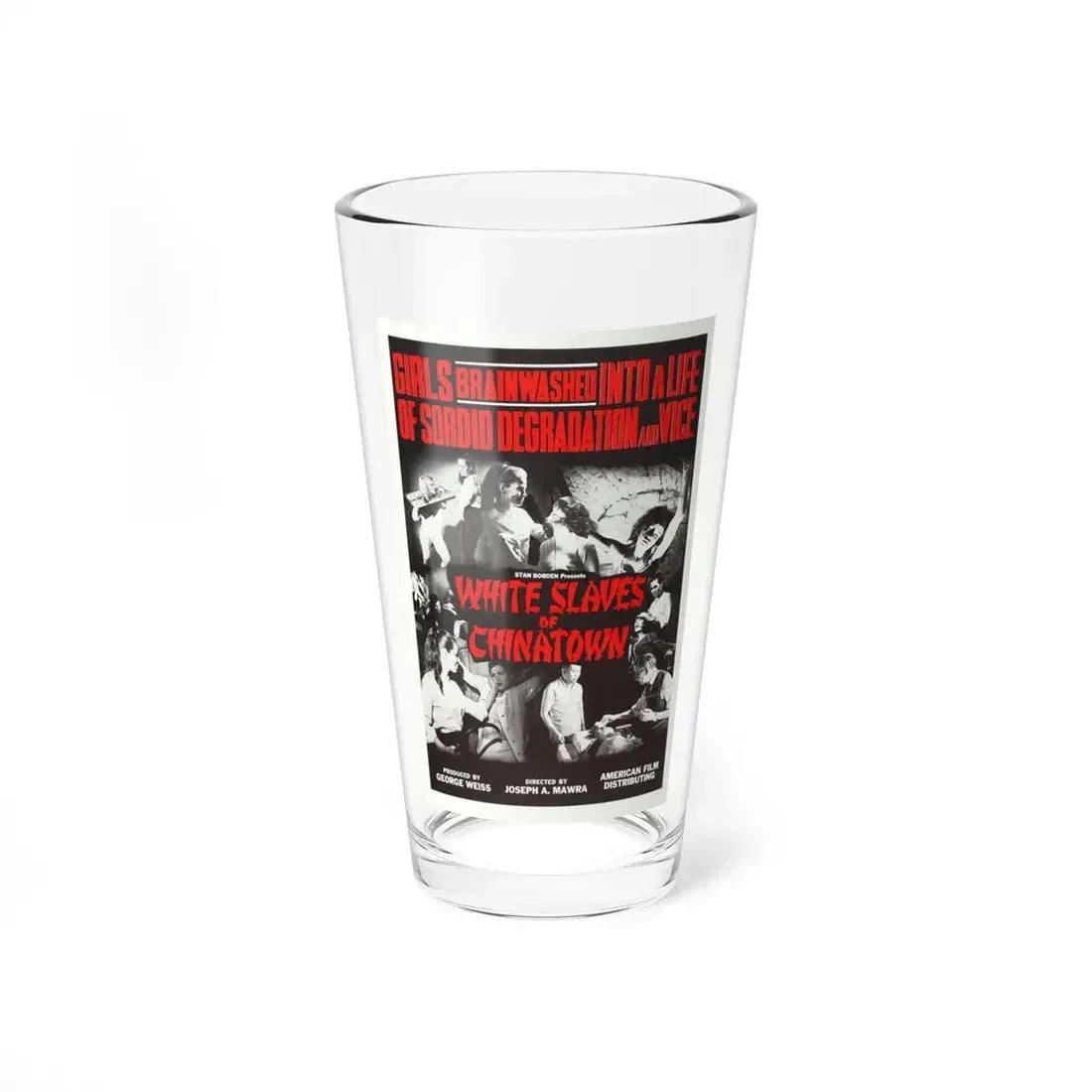WHITE SLAVES OF CHINATOWN 1964 Movie Poster - Pint Glass 16oz 16oz - Go Mug Yourself
