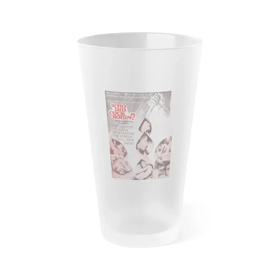 WHO DID COCK ROBIN 1970 Movie Poster - Frosted Pint Glass 16oz 16oz Frosted - Go Mug Yourself