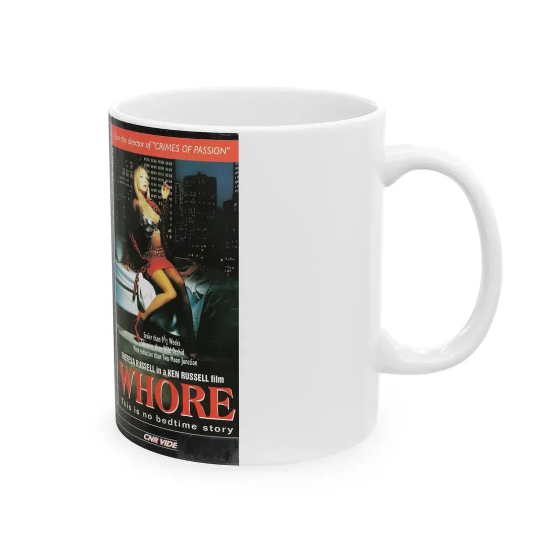 WHORE (VHS COVER) - White Coffee Mug - Go Mug Yourself