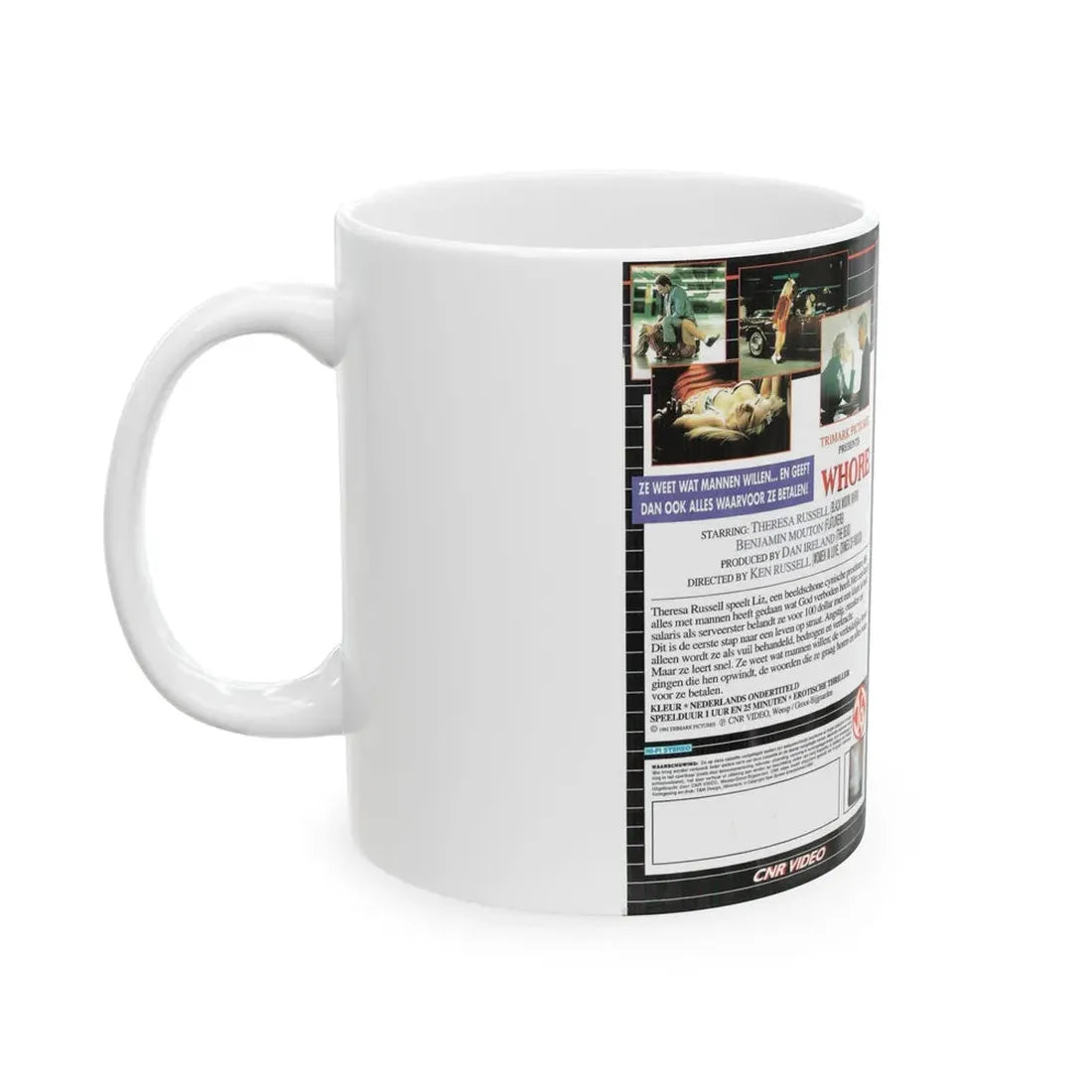 WHORE (VHS COVER) - White Coffee Mug - Go Mug Yourself