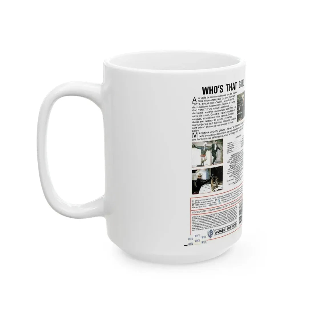 WHOS THAT GIRL (VHS COVER) - White Coffee Mug - Go Mug Yourself