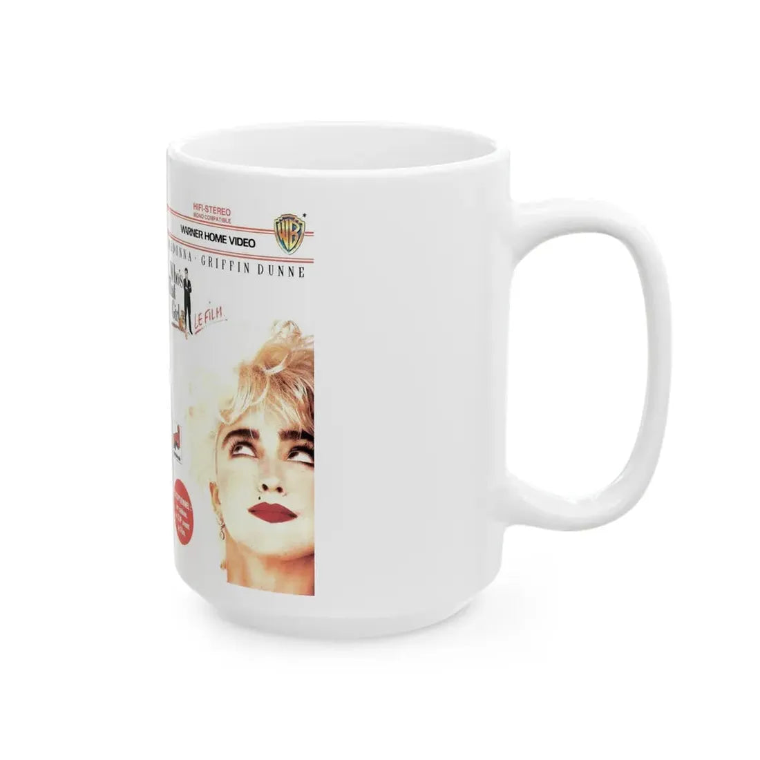 WHOS THAT GIRL (VHS COVER) - White Coffee Mug - Go Mug Yourself