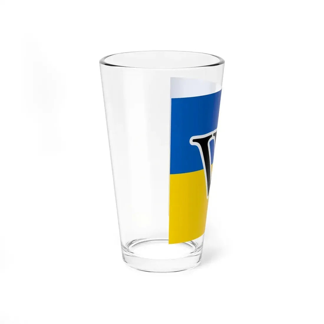 Wikipedias W in Ukraine colors (Ukraine) Pint Glass 16oz - Go Mug Yourself
