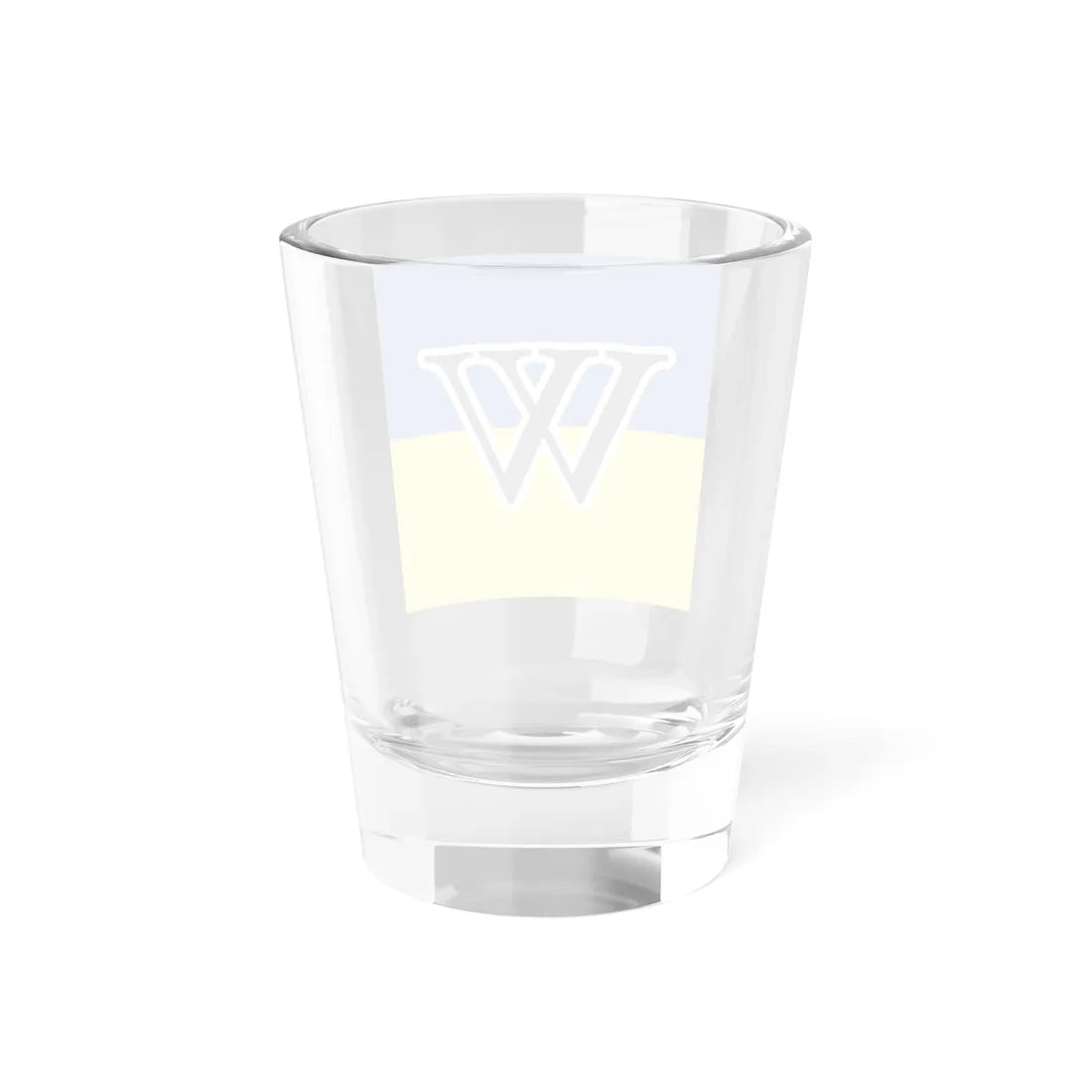 Wikipedias W in Ukraine colors (Ukraine) Shot Glass 1.5oz - Go Mug Yourself