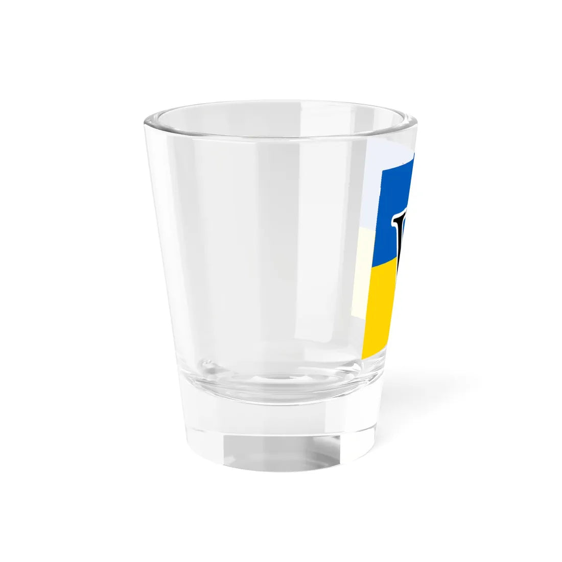Wikipedias W in Ukraine colors (Ukraine) Shot Glass 1.5oz - Go Mug Yourself