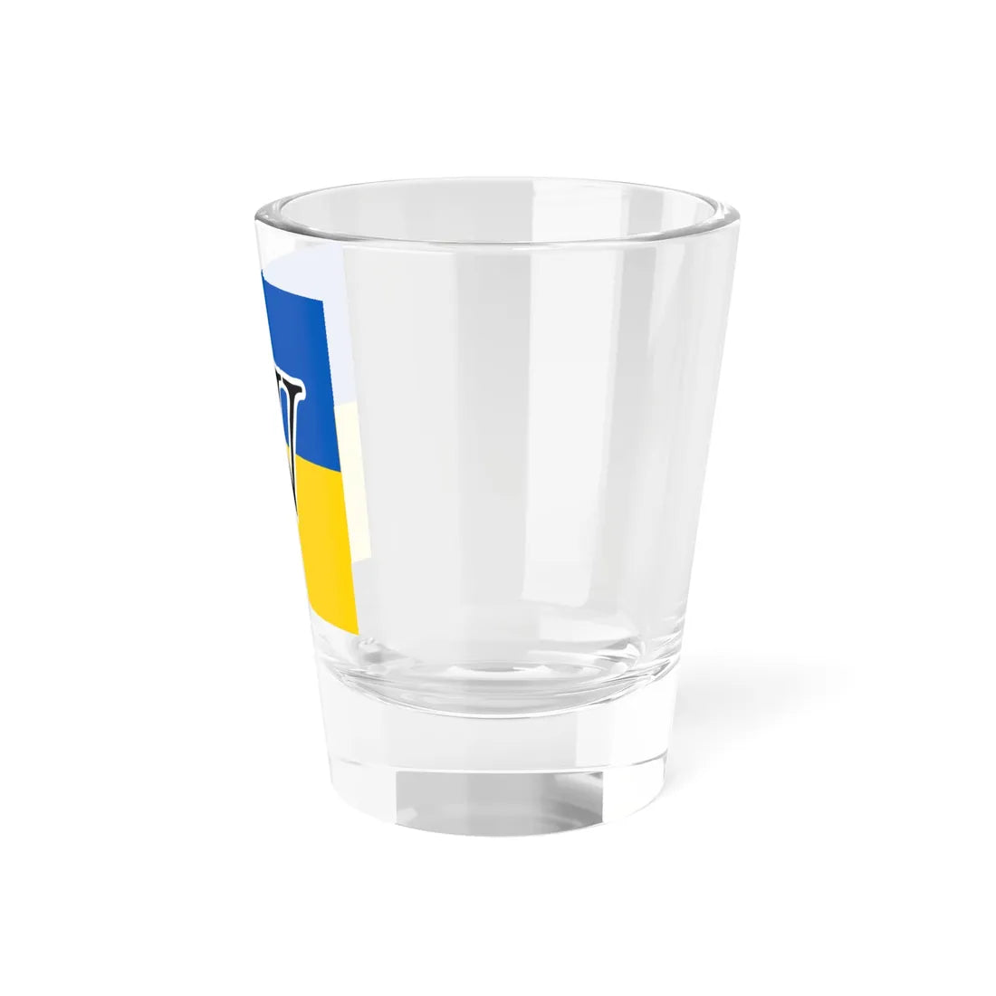 Wikipedias W in Ukraine colors (Ukraine) Shot Glass 1.5oz - Go Mug Yourself