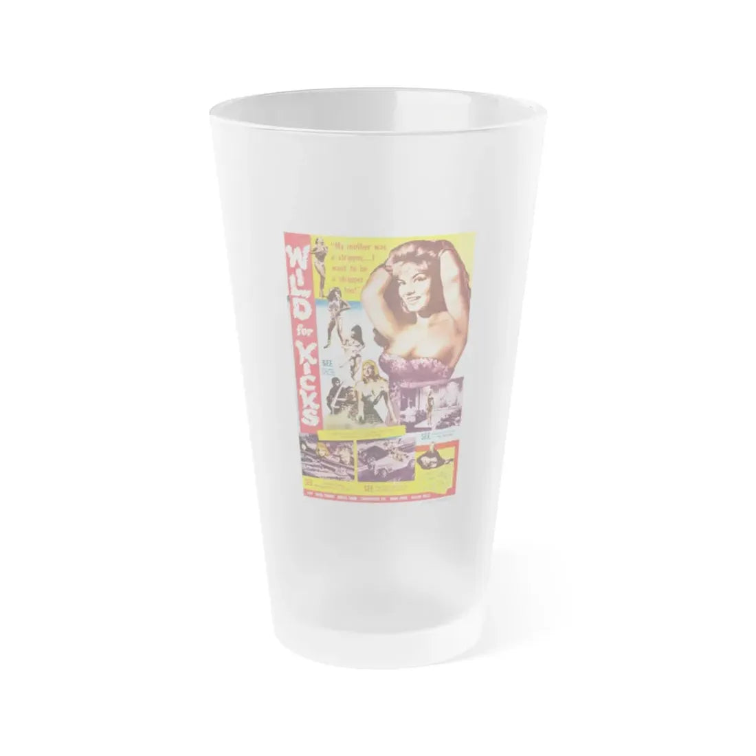 WILD FOR KICKS (2) 1960 Movie Poster - Frosted Pint Glass 16oz 16oz Frosted - Go Mug Yourself