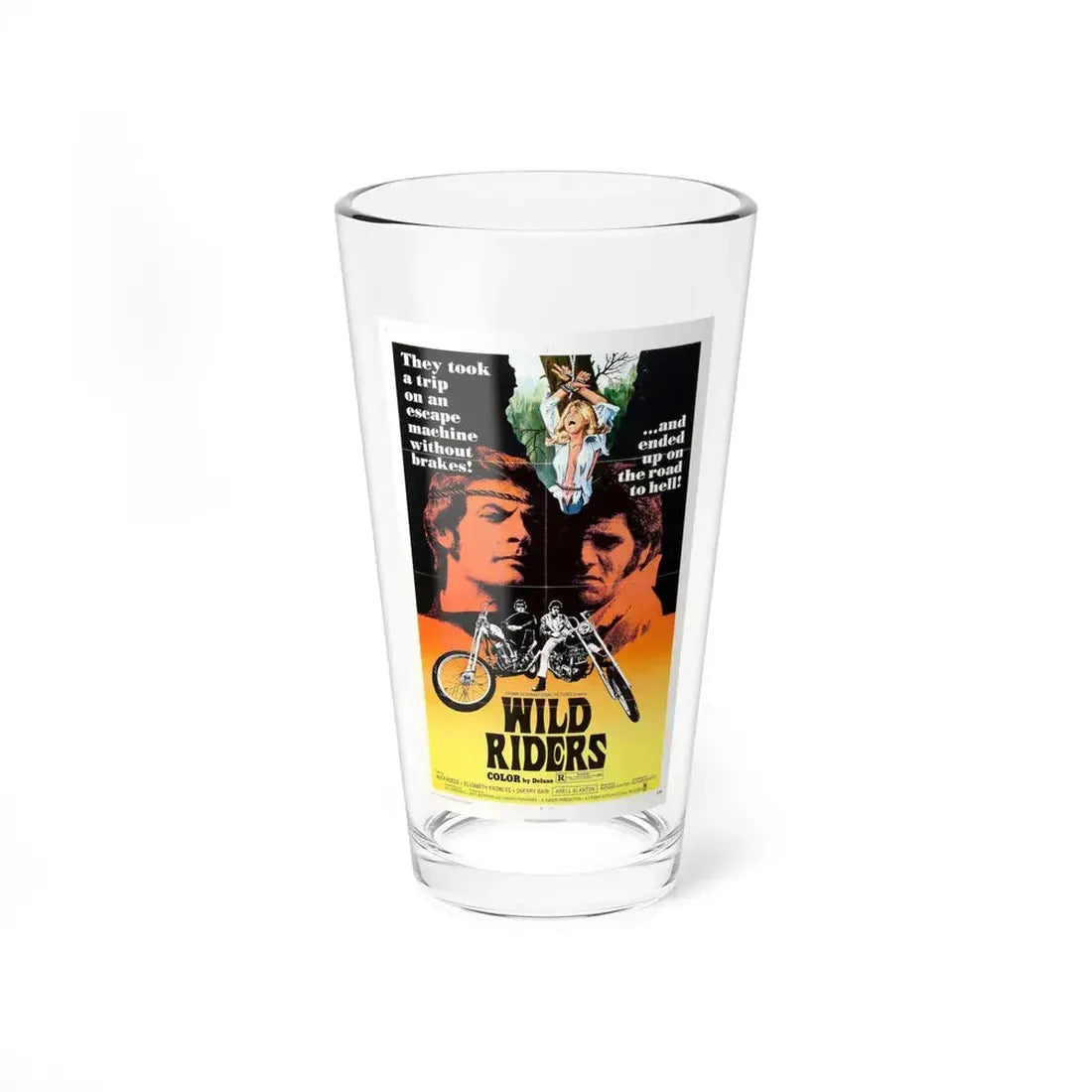 WILD RIDERS 1971 Movie Poster - Pint Glass 16oz 16oz - Go Mug Yourself