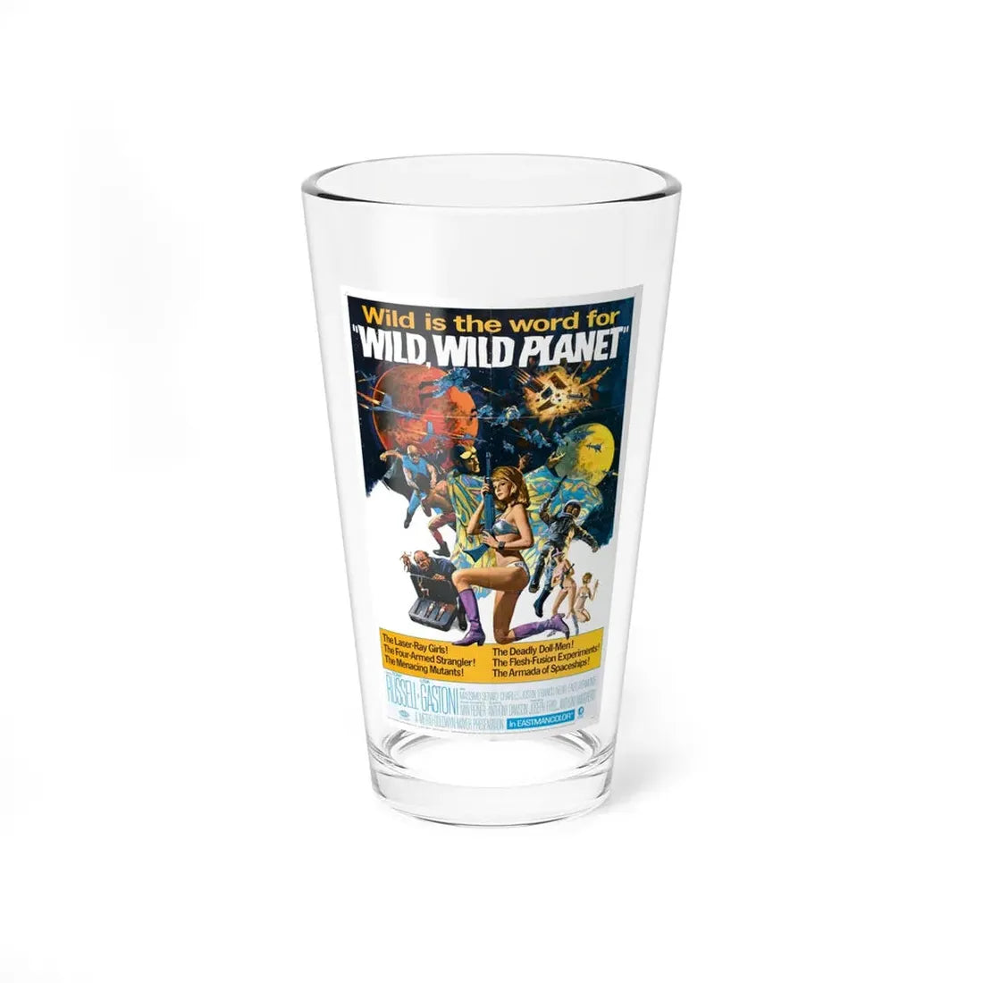 WILD, WILD PLANET 1966 Movie Poster - Pint Glass 16oz 16oz - Go Mug Yourself