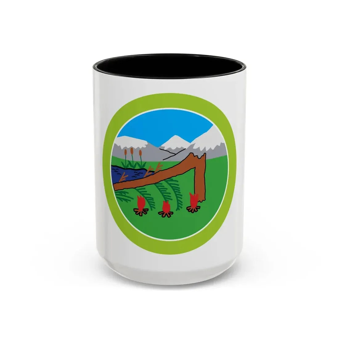 Wilderness Survival (Boy Scout Merit Badge) Accent Coffee Mug 15oz Black - Go Mug Yourself