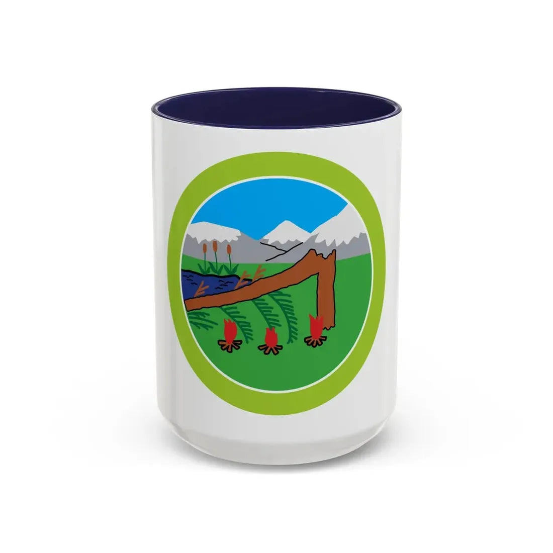 Wilderness Survival (Boy Scout Merit Badge) Accent Coffee Mug 15oz Navy - Go Mug Yourself