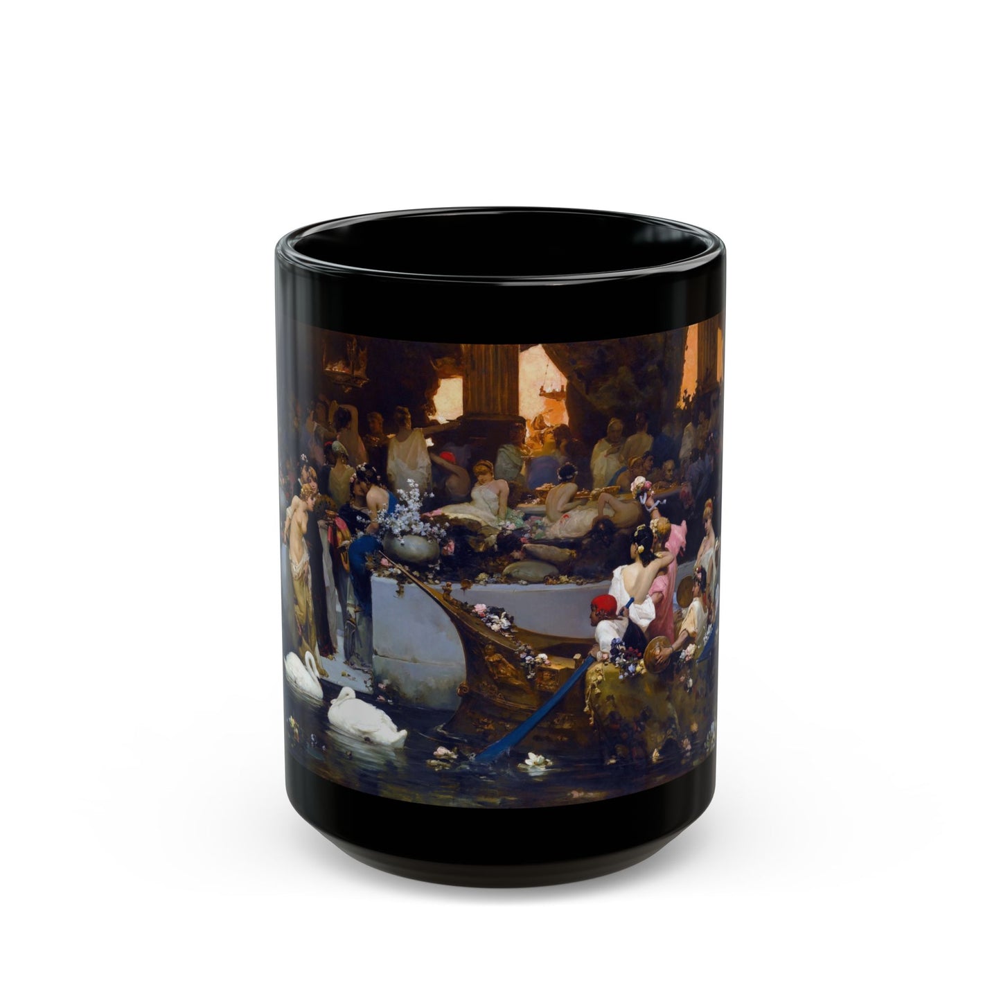Wilhelm Aleksandrovich Kotarbinski (1849-1921) Roman Orgy - Black Coffee Mug-15oz-Go Mug Yourself
