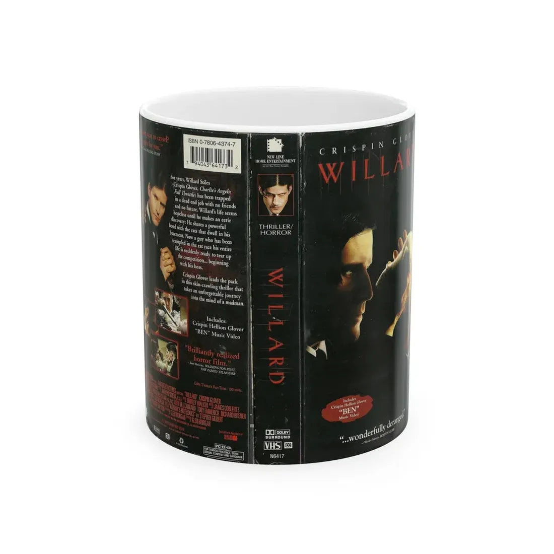 WILLARD CRISPIN GLOVER (VHS COVER) - White Coffee Mug 11oz - Go Mug Yourself