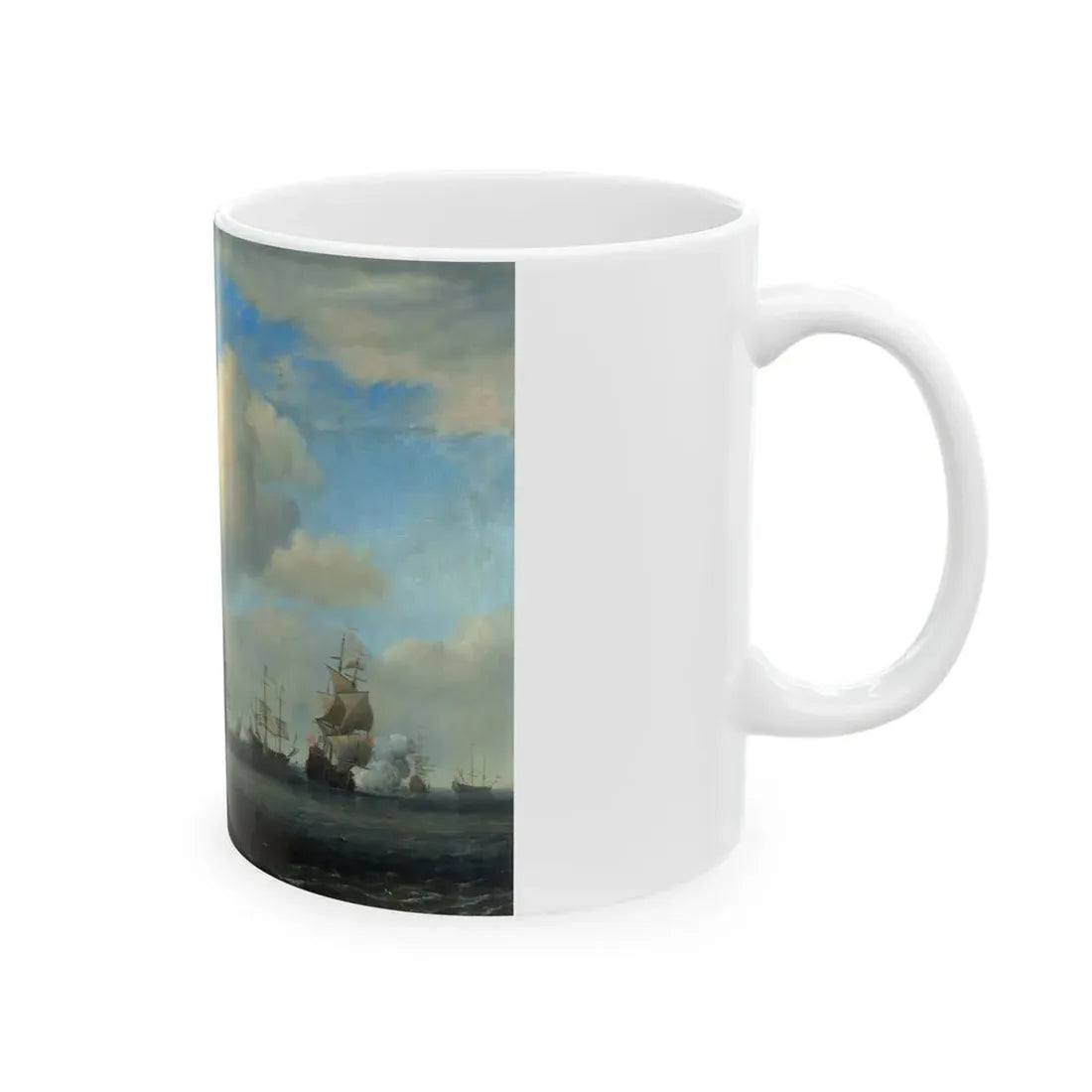 Willem van de Velde the Younger (1633-1707) The four captured English men-of-war - Swiftsure, Seven Oaks-0 - White Coffee Mug - Go Mug Yourself