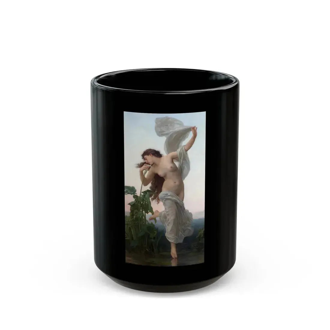 William Adolphe Bouguereau (1825-1905) L'Aurore - Black Coffee Mug 15oz - Go Mug Yourself