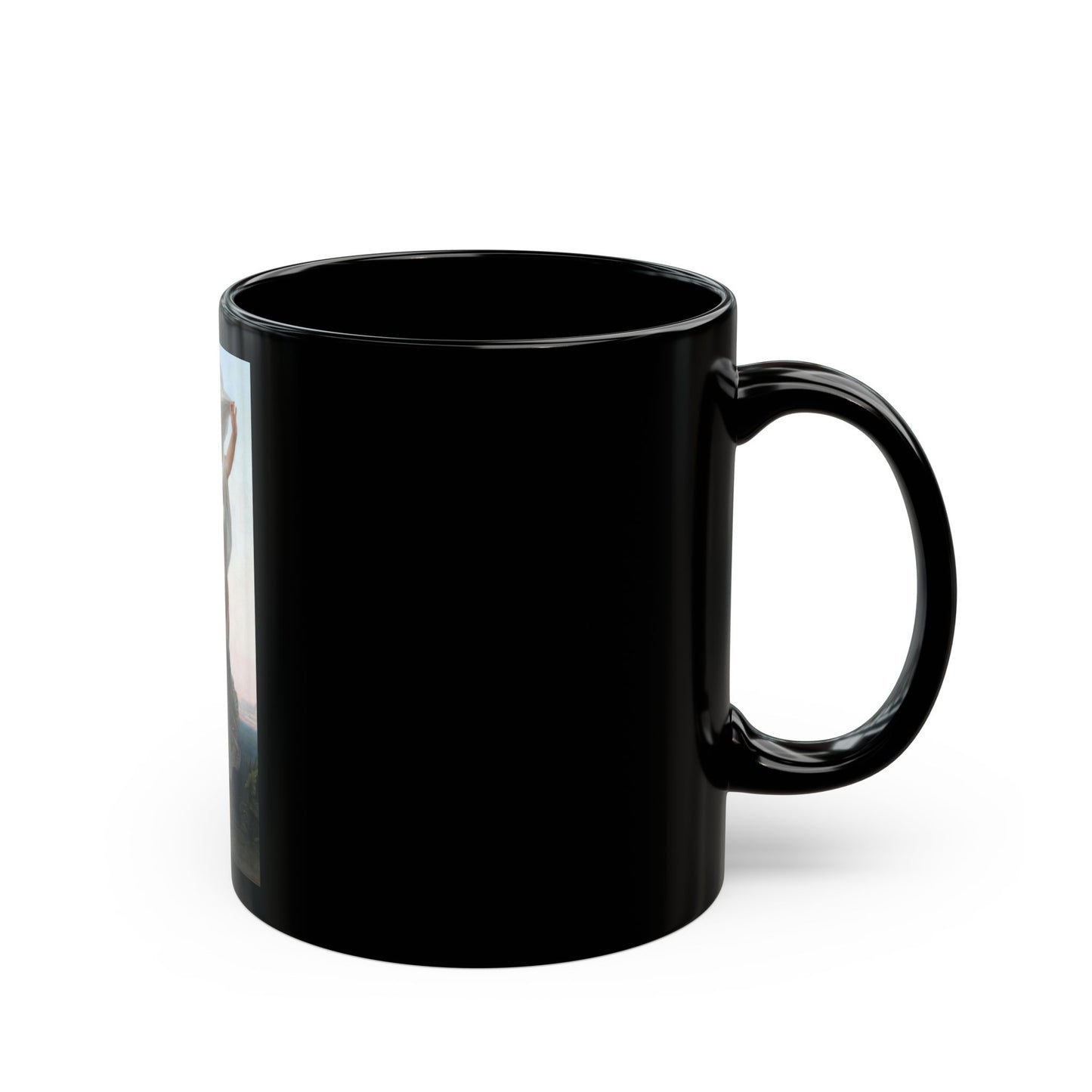 William Adolphe Bouguereau (1825-1905) L'Aurore - Black Coffee Mug-Go Mug Yourself