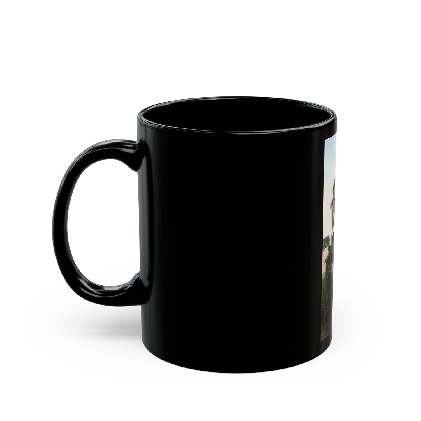 William Adolphe Bouguereau (1825-1905) L'Aurore - Black Coffee Mug-Go Mug Yourself