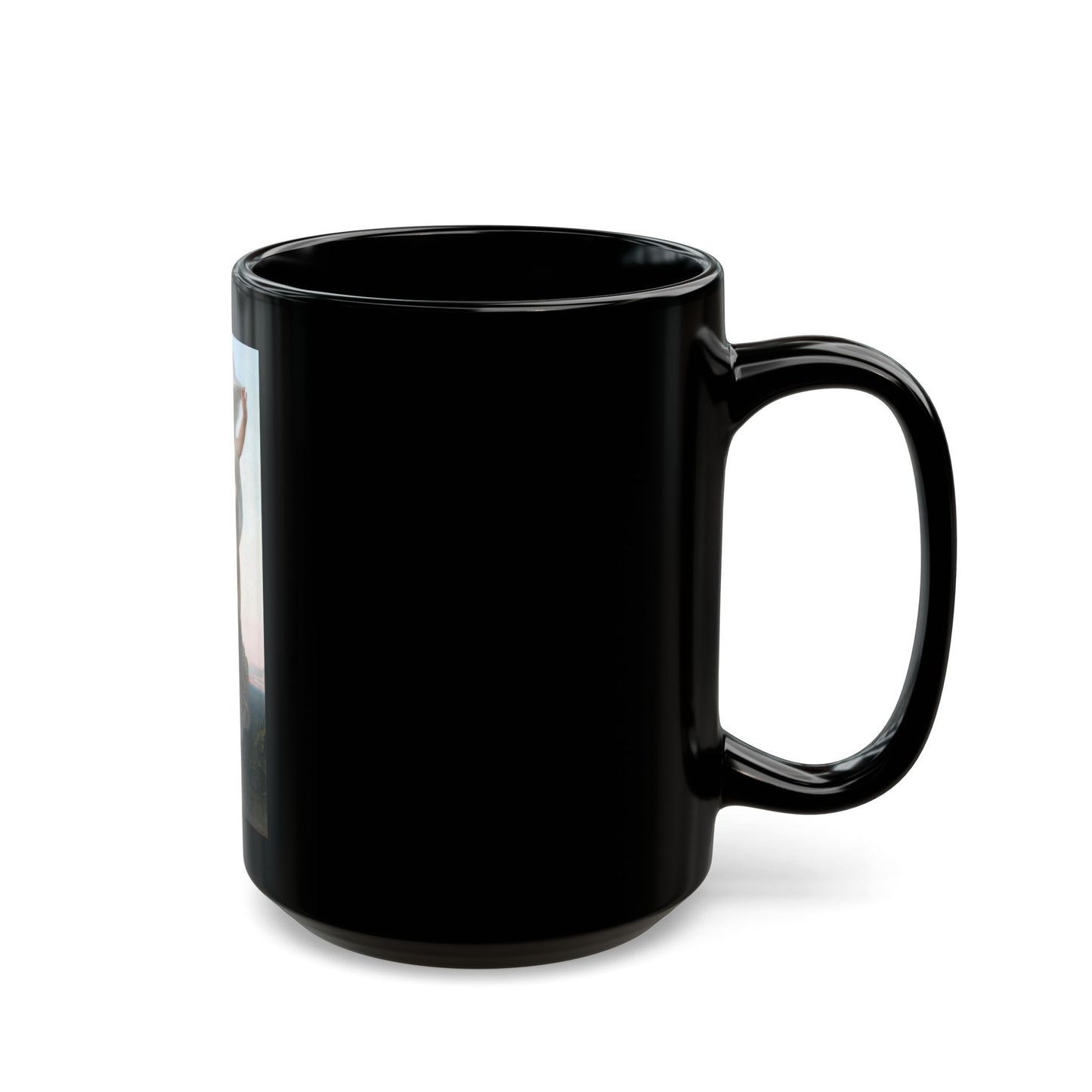 William Adolphe Bouguereau (1825-1905) L'Aurore - Black Coffee Mug-Go Mug Yourself