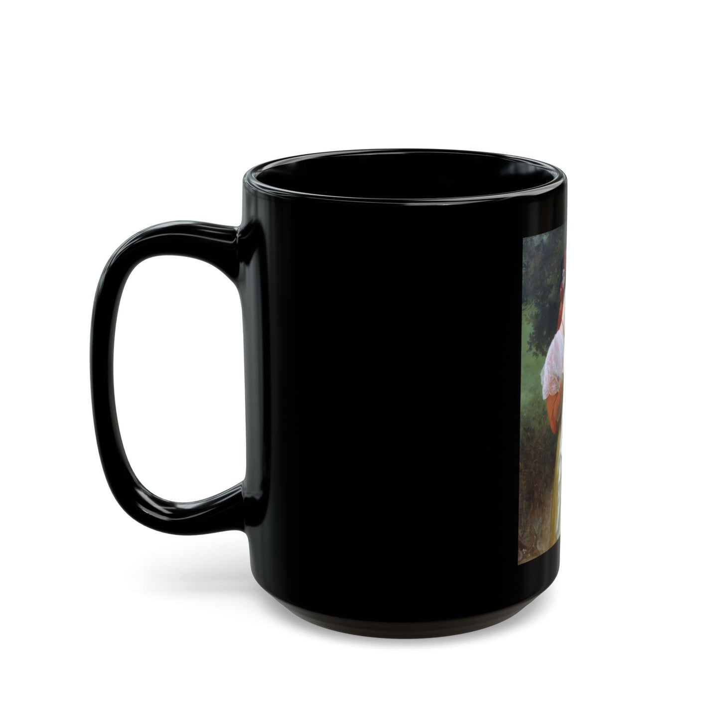 William Adolphe Bouguereau (1825-1905) Maternal Admiration - Black Coffee Mug-Go Mug Yourself