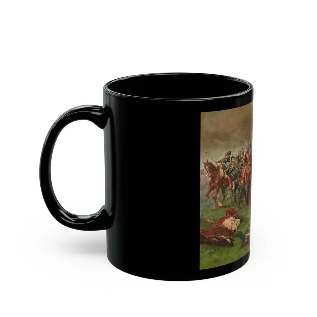 William Barnes Wollen (1857-1936) The Flag, Albuhera, 16 May 1811 - Black Coffee Mug - Go Mug Yourself