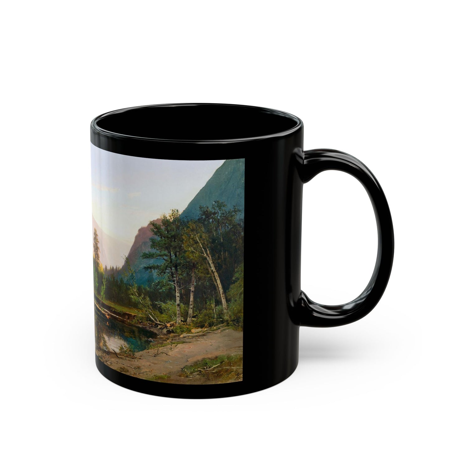 William Keith (1838-1911) Yosemite Valley - 1875 - Black Coffee Mug-Go Mug Yourself
