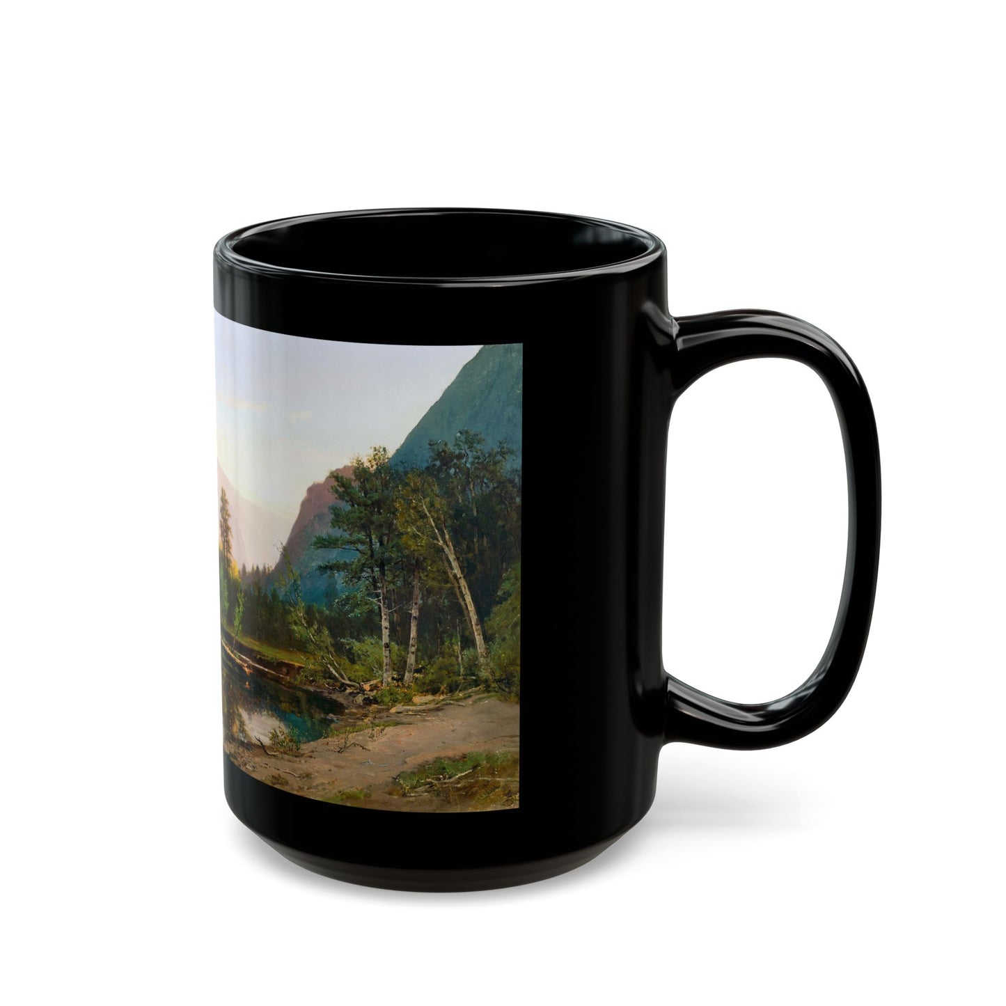 William Keith (1838-1911) Yosemite Valley - 1875 - Black Coffee Mug-Go Mug Yourself