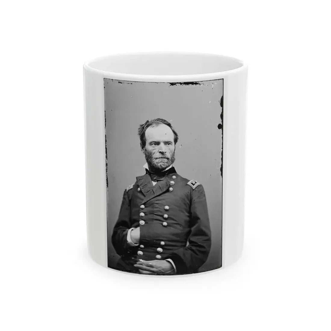 William T. Sherman 001 (U.S. Civil War) White Coffee Mug 11oz - Go Mug Yourself