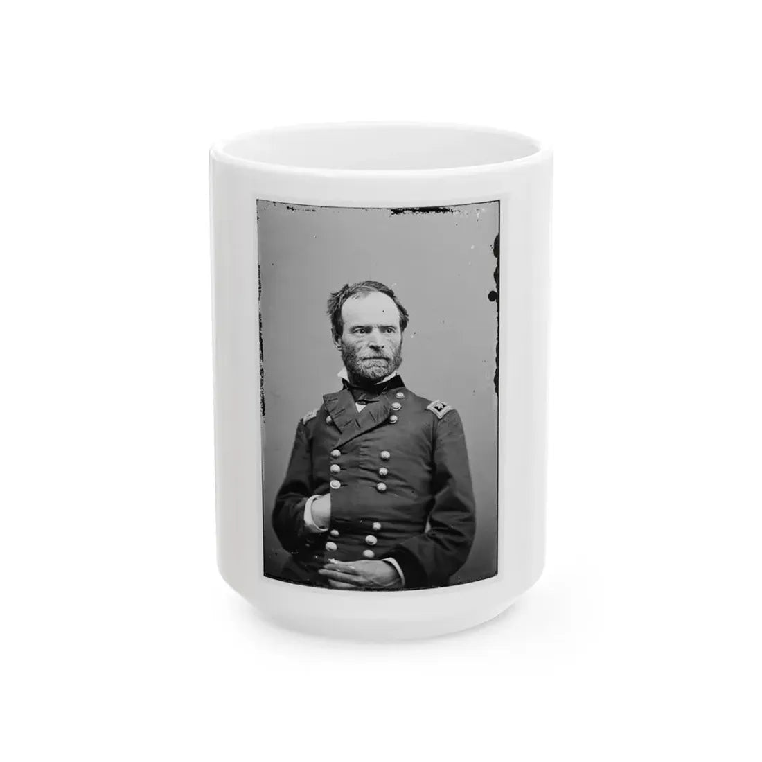 William T. Sherman 001 (U.S. Civil War) White Coffee Mug 15oz - Go Mug Yourself