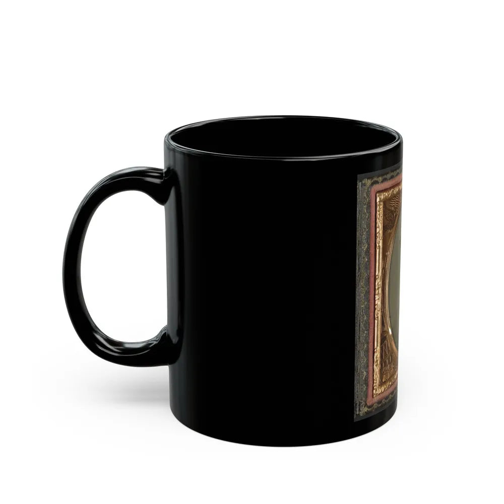 William W. Smith Of Company G And Company K, 4th Massachusetts Infantry Regiment In Uniform And Tricorn Hat (U.S. Civil War) Black Coffee Mug-Go Mug Yourself