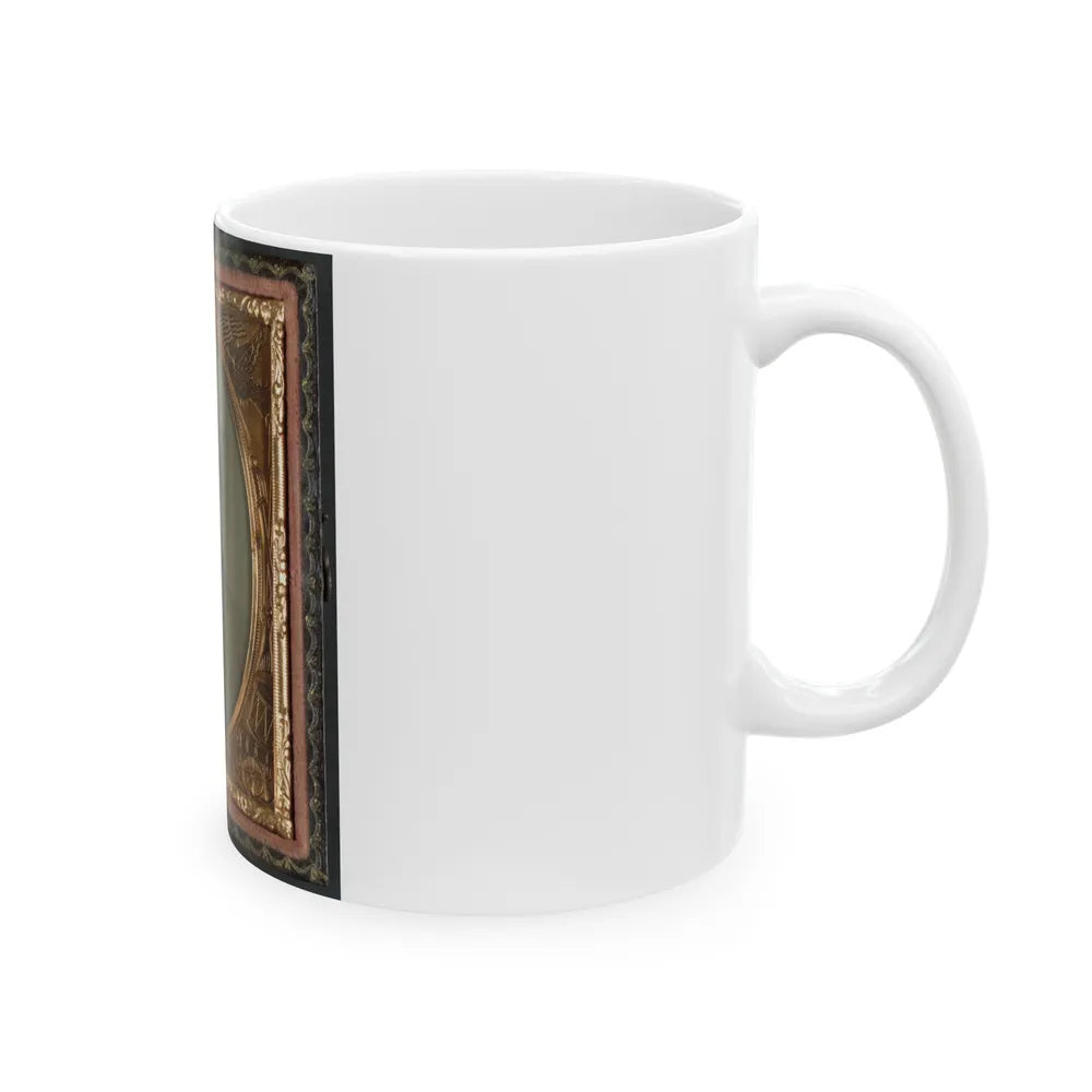 William W. Smith Of Company G And Company K, 4th Massachusetts Infantry Regiment In Uniform And Tricorn Hat (U.S. Civil War) White Coffee Mug-Go Mug Yourself