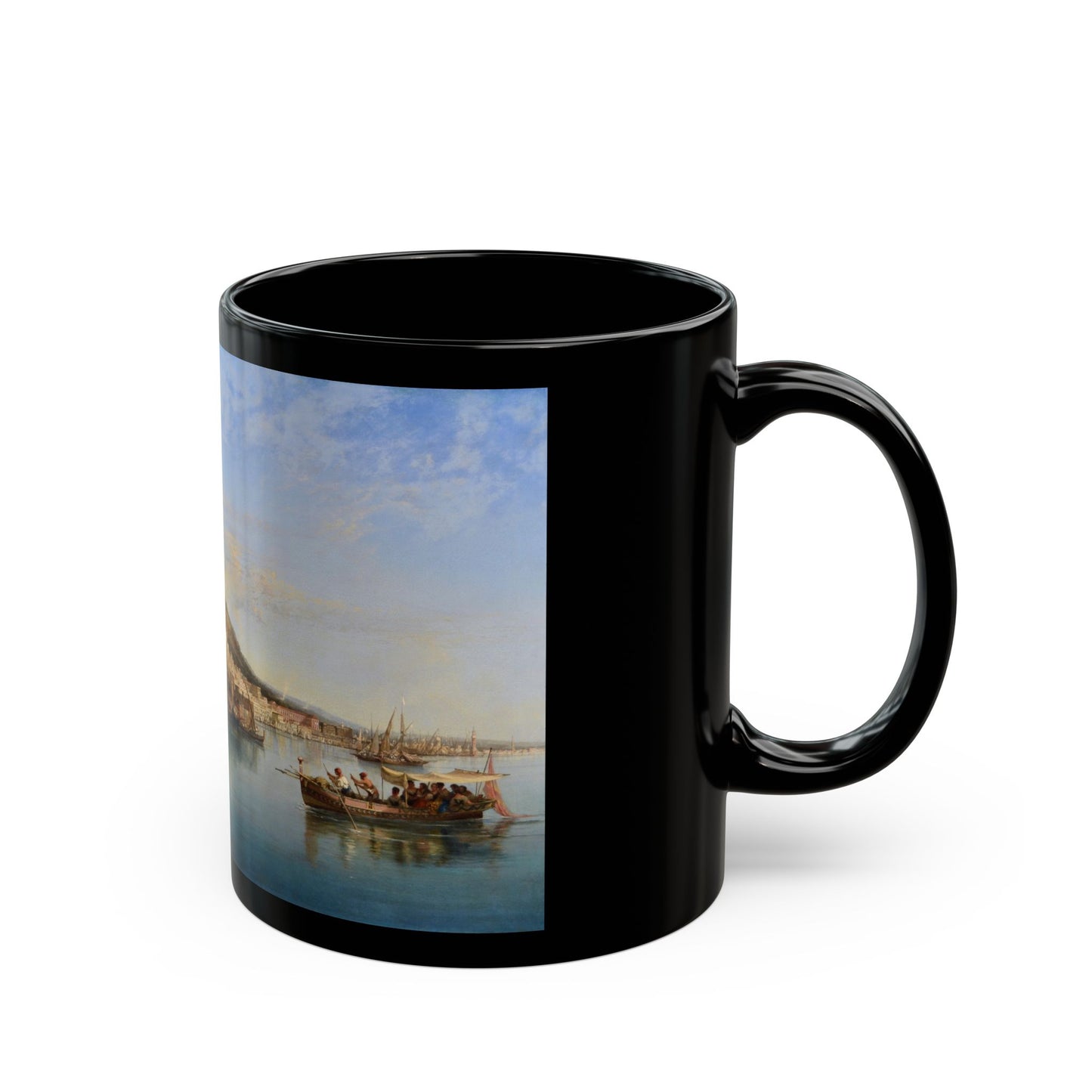William Wyld (1806-1889) Bay of Naples - Black Coffee Mug-Go Mug Yourself