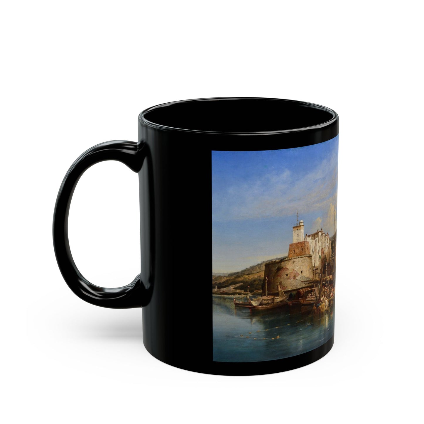 William Wyld (1806-1889) Bay of Naples - Black Coffee Mug-Go Mug Yourself