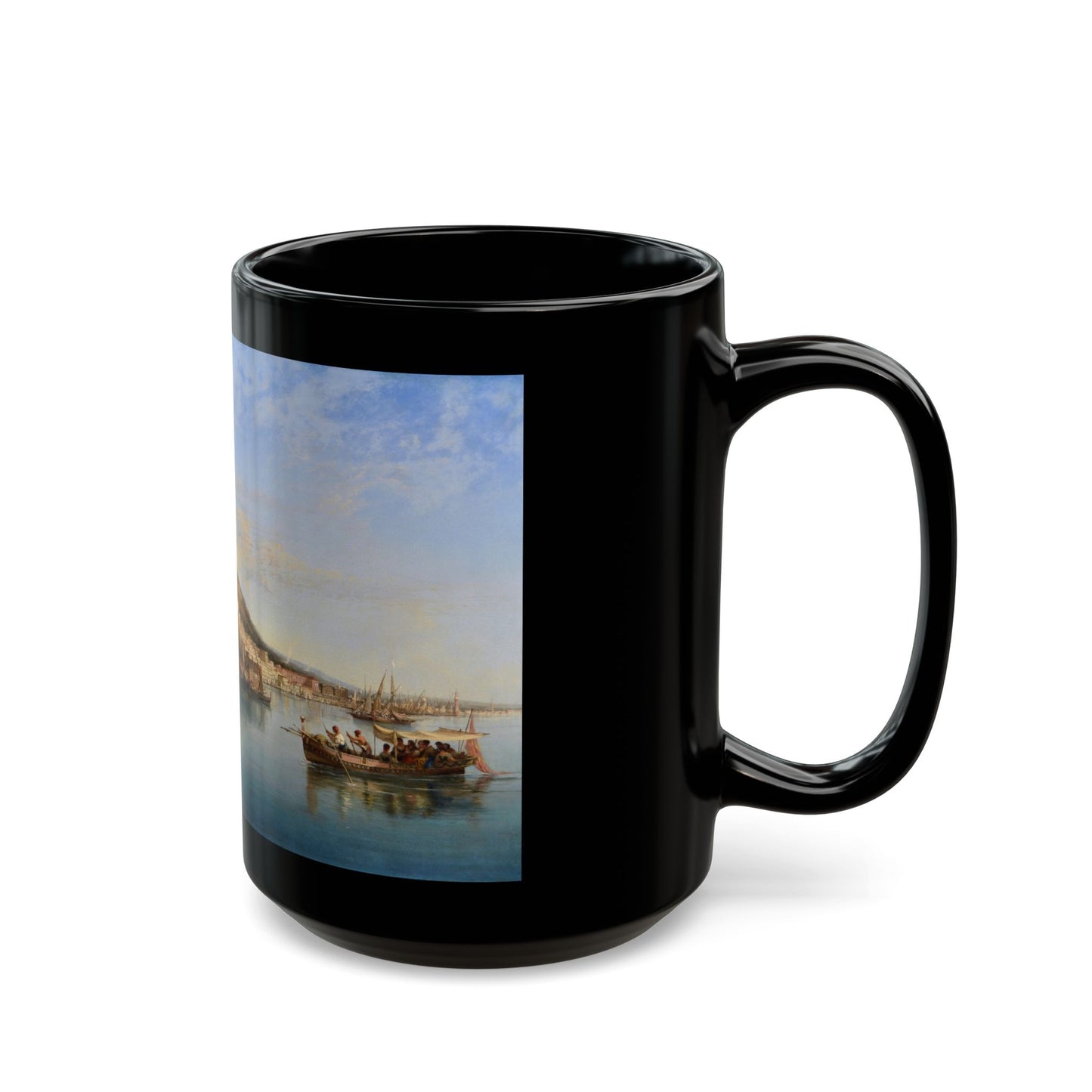 William Wyld (1806-1889) Bay of Naples - Black Coffee Mug-Go Mug Yourself