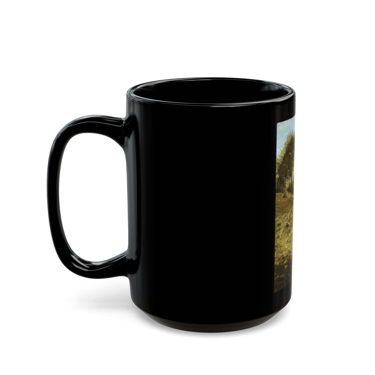 Winslow Homer Haymaking - Oil on canvas 1864 - Black Coffee Mug-Go Mug Yourself