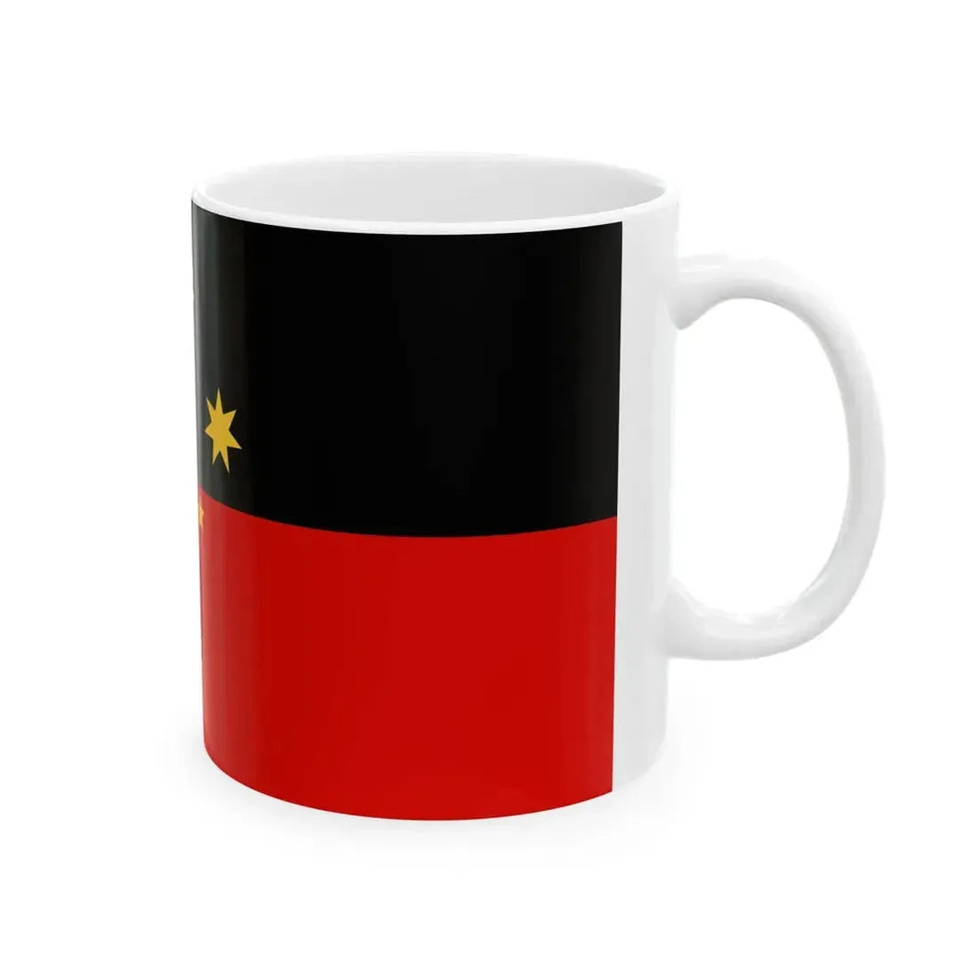 Wiradjuri Aboriginal Flag (Australia) White Coffee Mug - Go Mug Yourself