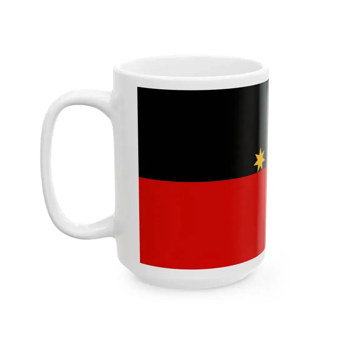 Wiradjuri Aboriginal Flag (Australia) White Coffee Mug - Go Mug Yourself