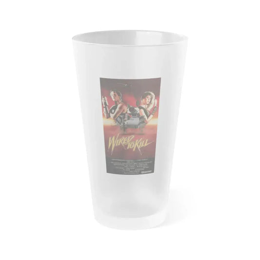 WIRED TO KILL (BOOBY TRAP) 1986 Movie Poster - Frosted Pint Glass 16oz 16oz Frosted - Go Mug Yourself