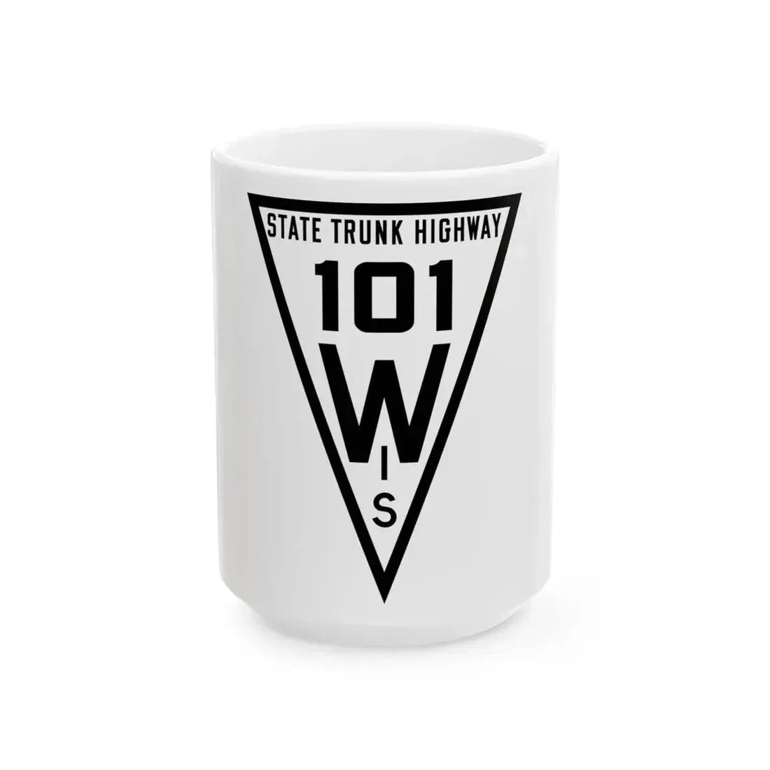 WIS 101 1919 (Wisconsin) (Road Sign) White Coffee Mug 15oz - Go Mug Yourself