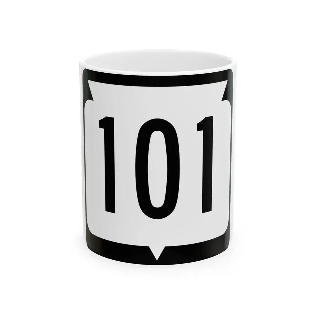 WIS 101 (Wisconsin) (Road Sign) White Coffee Mug 11oz - Go Mug Yourself