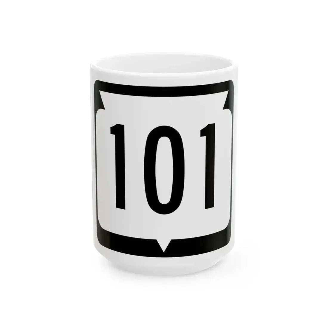 WIS 101 (Wisconsin) (Road Sign) White Coffee Mug 15oz - Go Mug Yourself